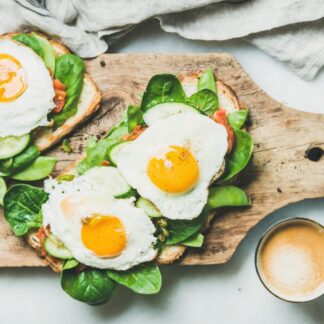 Egg, Bread & Baby Spinach