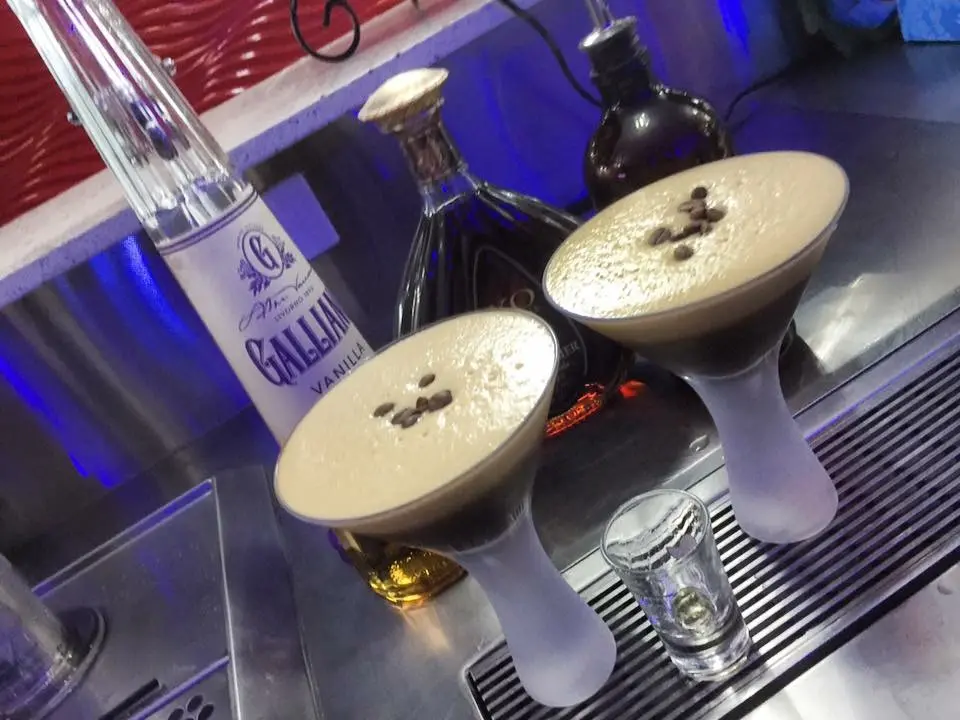 Espresso martinis on the bar